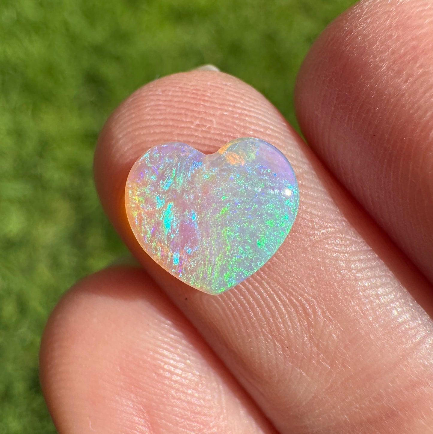 1.31 Ct small heart crystal opal