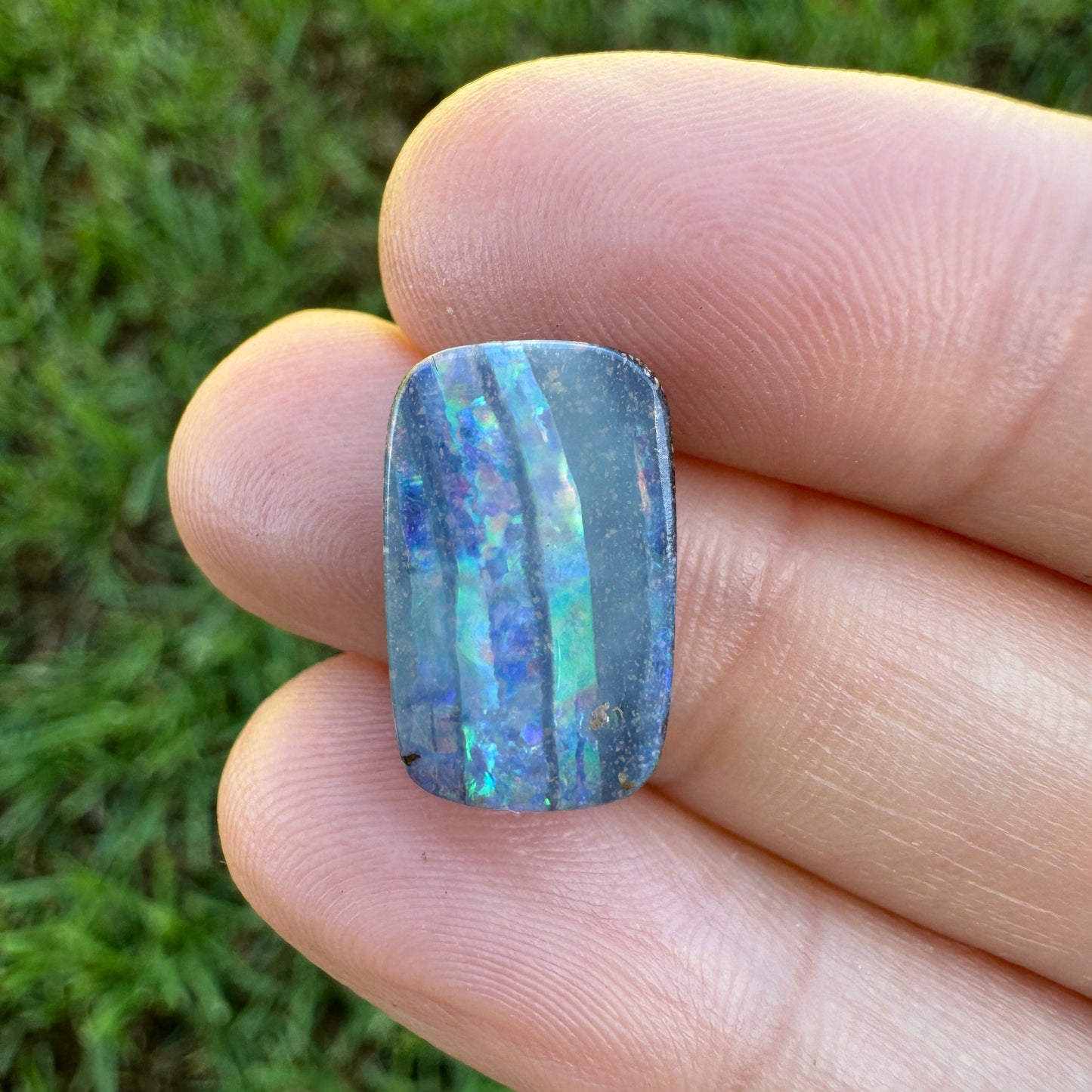 5.02 Ct rainbow stripe boulder opal