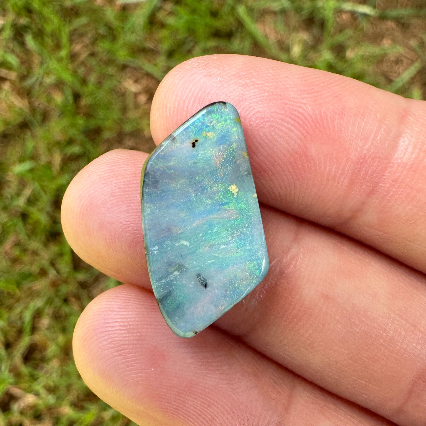 10.32 Ct pink and green boulder opal