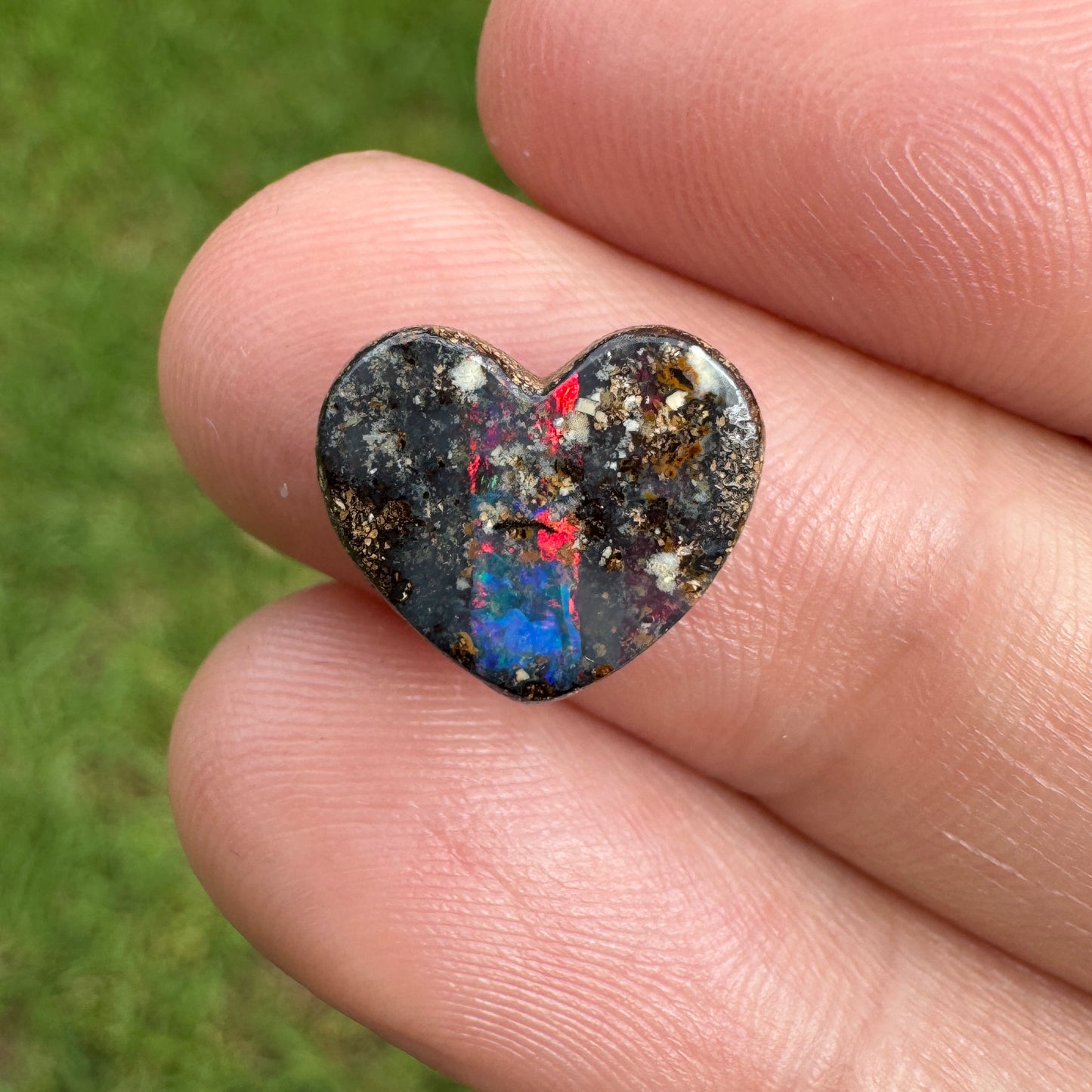 2.46 Ct small heart boulder opal