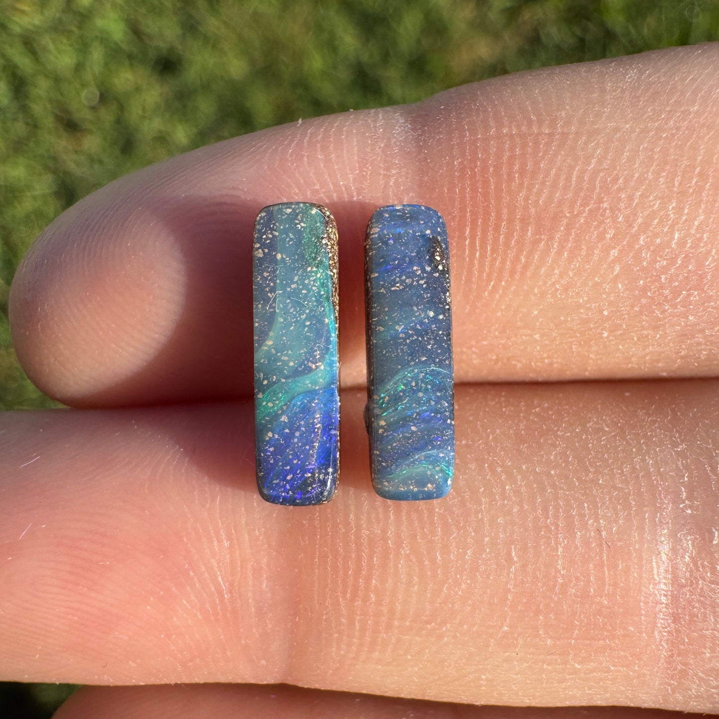 2.40 Ct small boulder opal pair