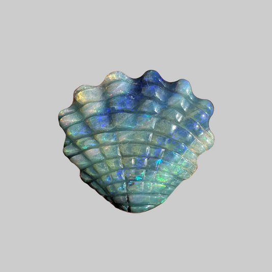 4.74 Ct shell boulder opal carving