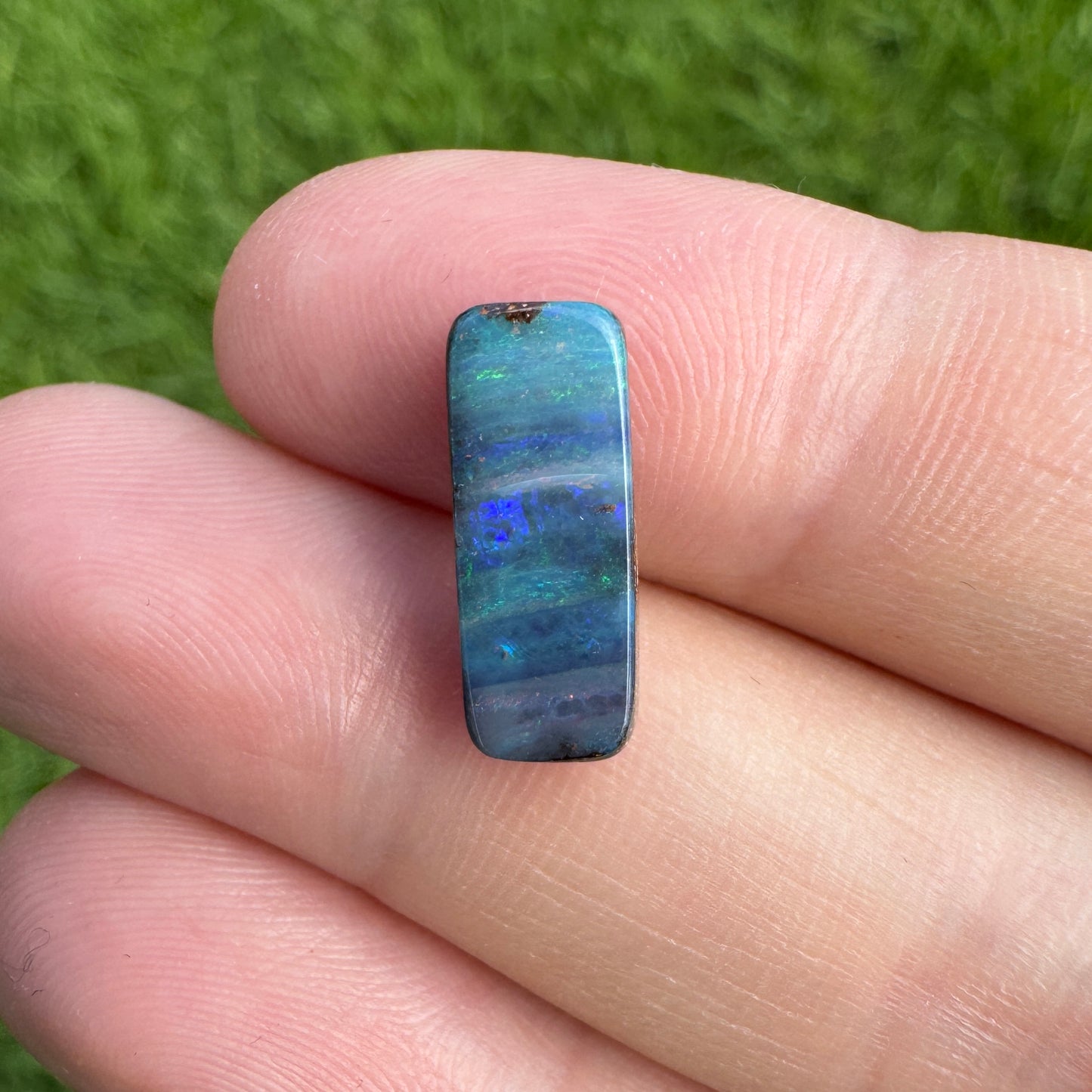 5.06 Ct rectangle boulder opal pair