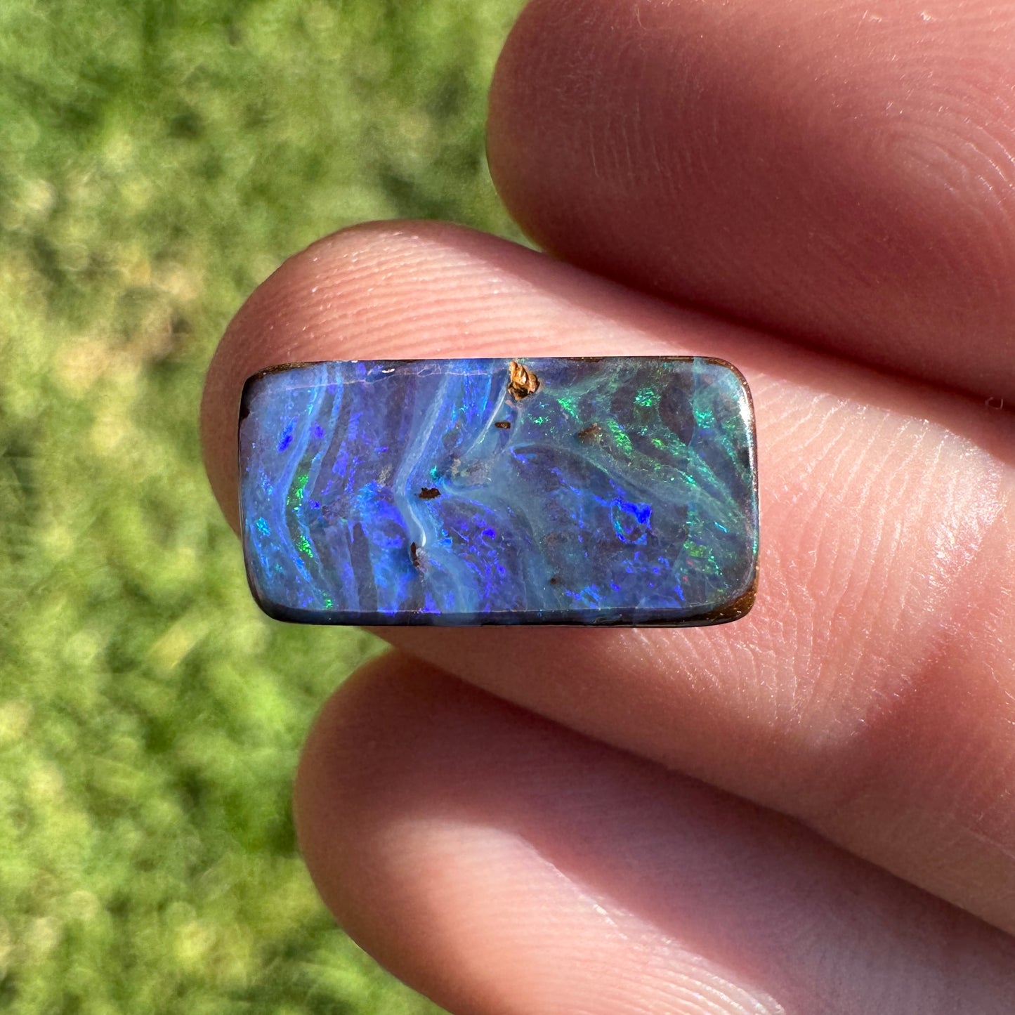3.58 Ct rectangle boulder opal