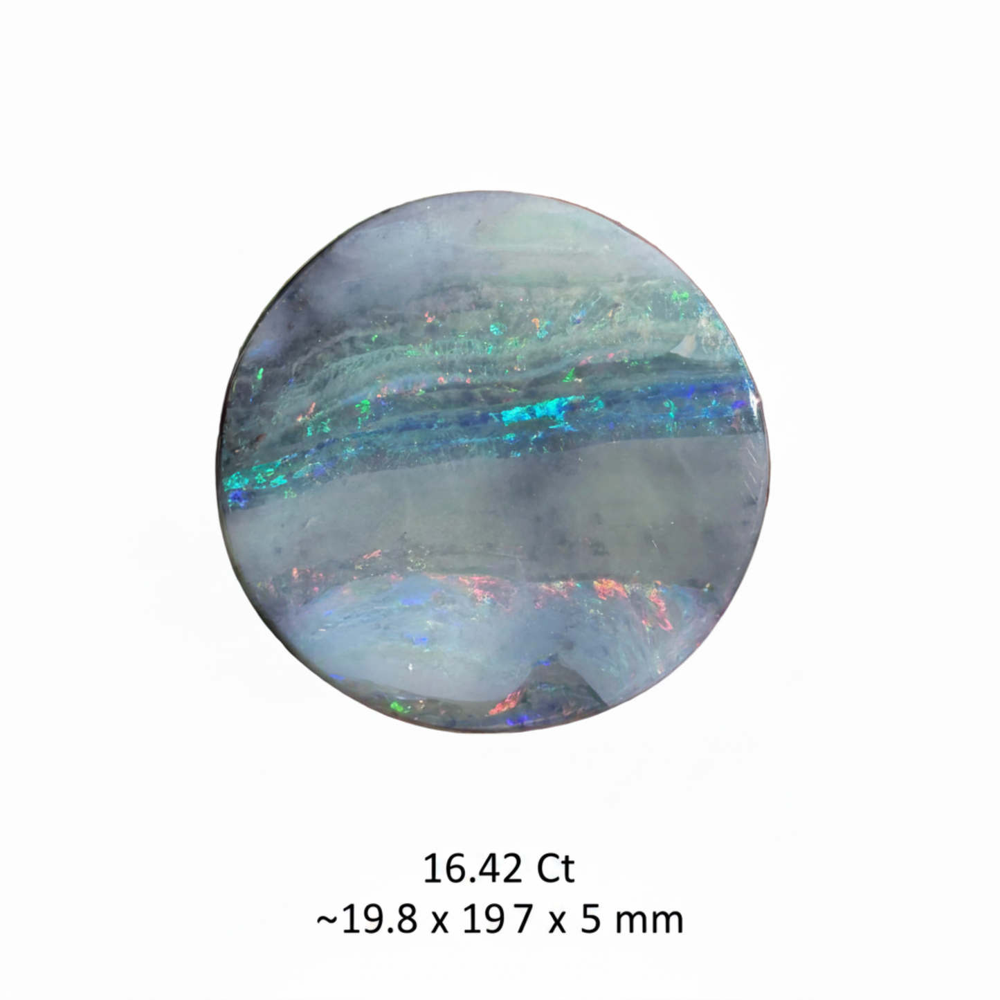 16.42 Ct large circle boulder opal