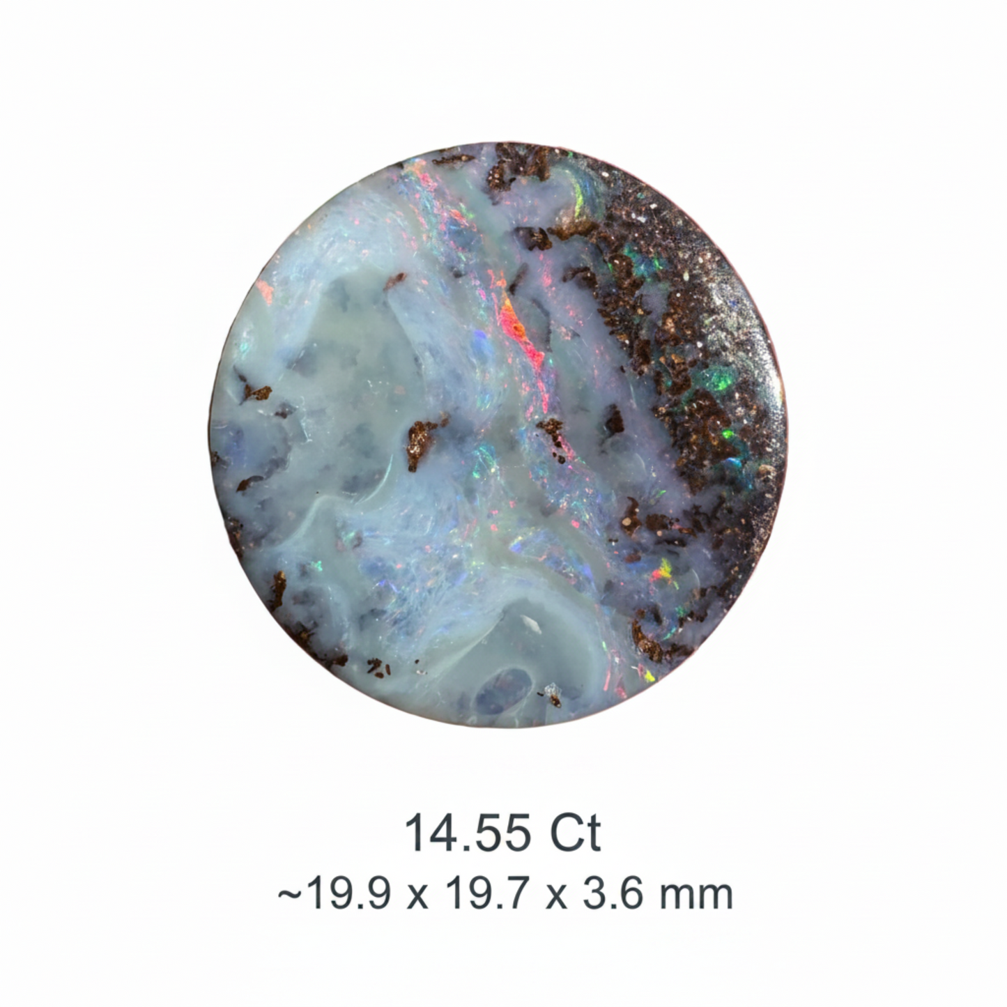 14.55 Ct circle boulder opal