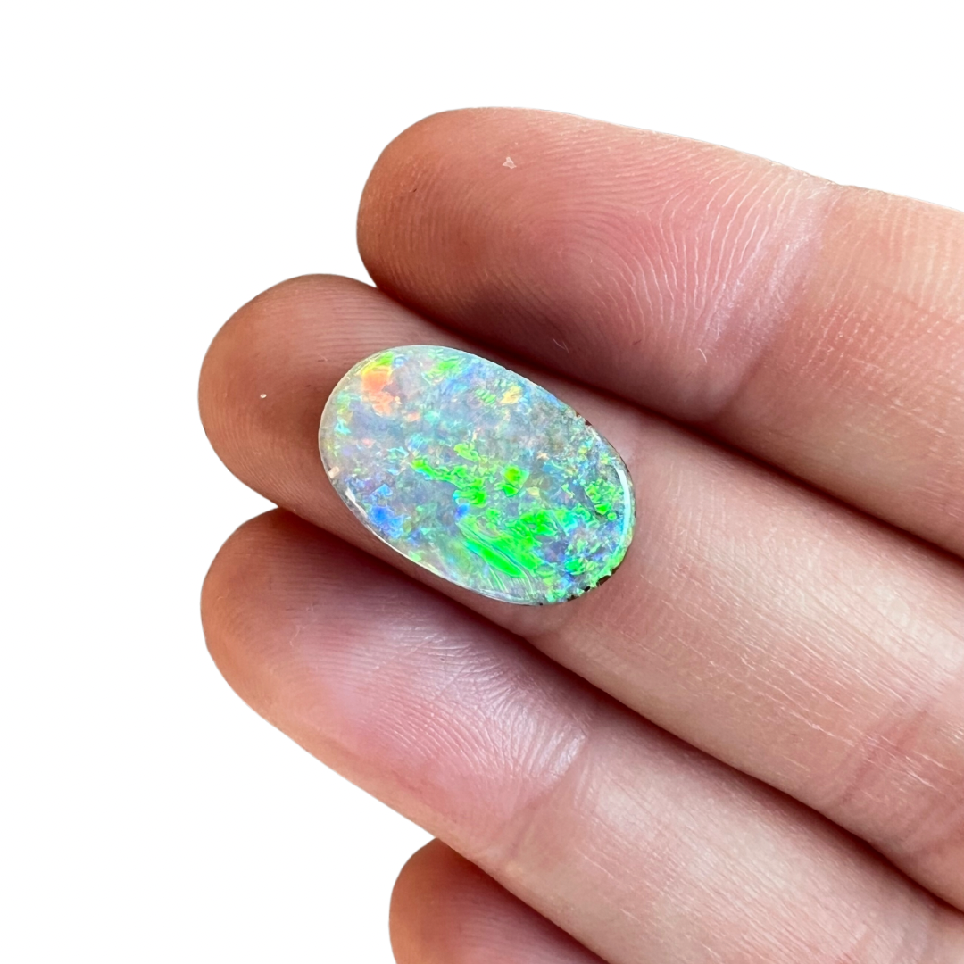 6.45 Ct bright rainbow boulder opal