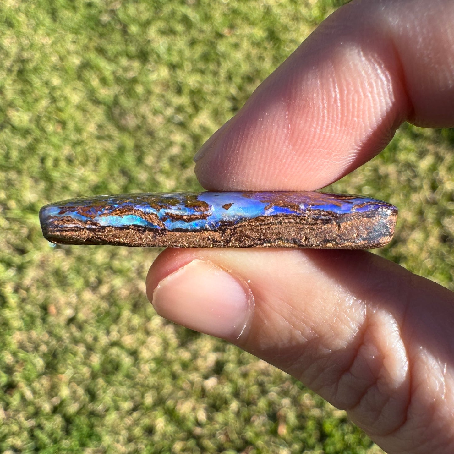 47.40 Ct extra large blue and purple matrix boulder opal