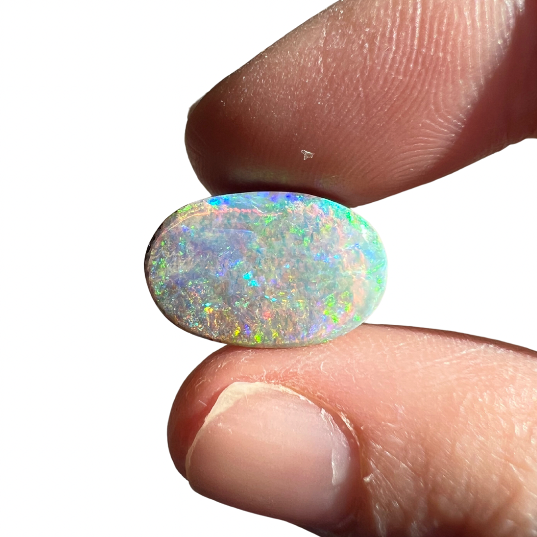 6.45 Ct bright rainbow boulder opal