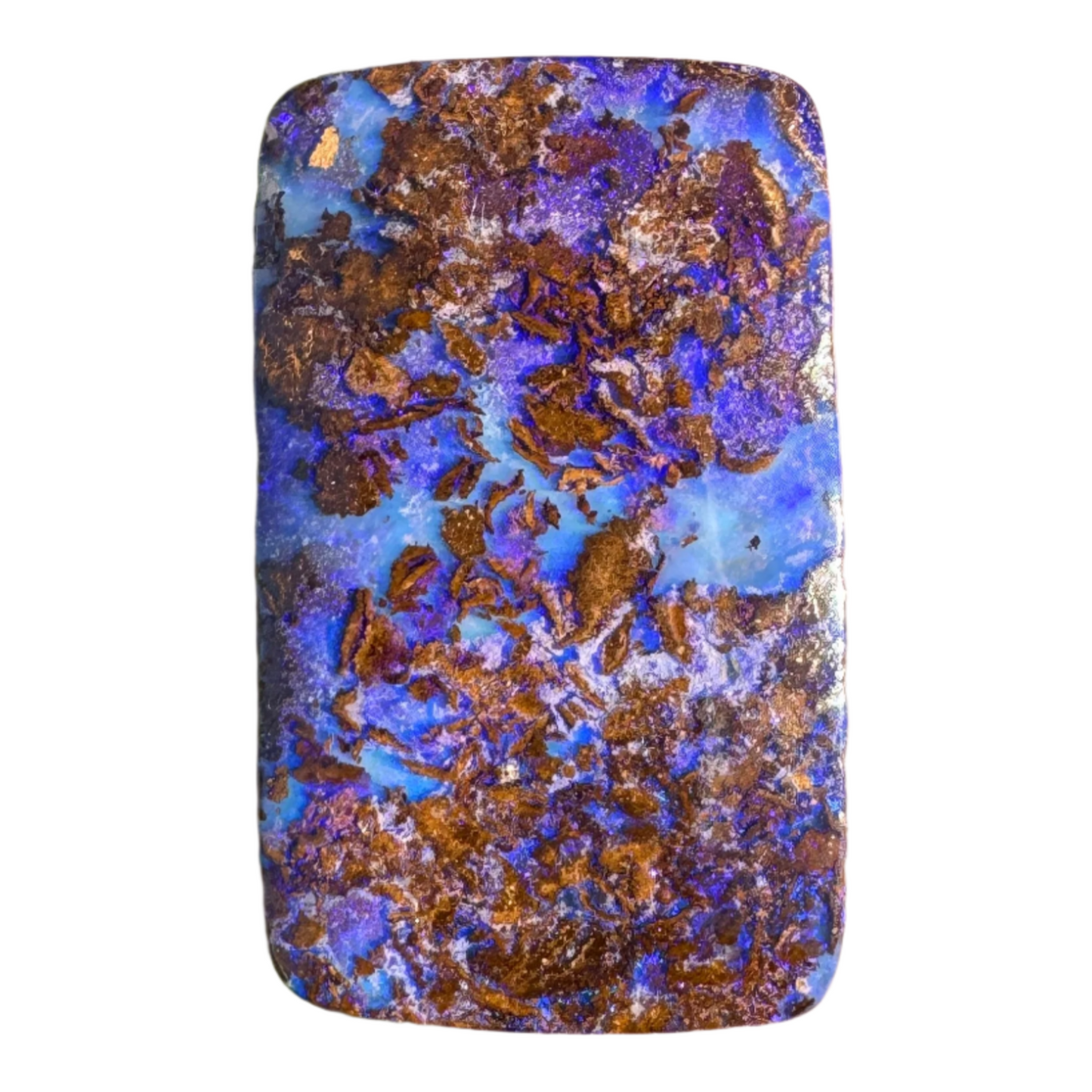 47.40 Ct extra large blue and purple matrix boulder opal