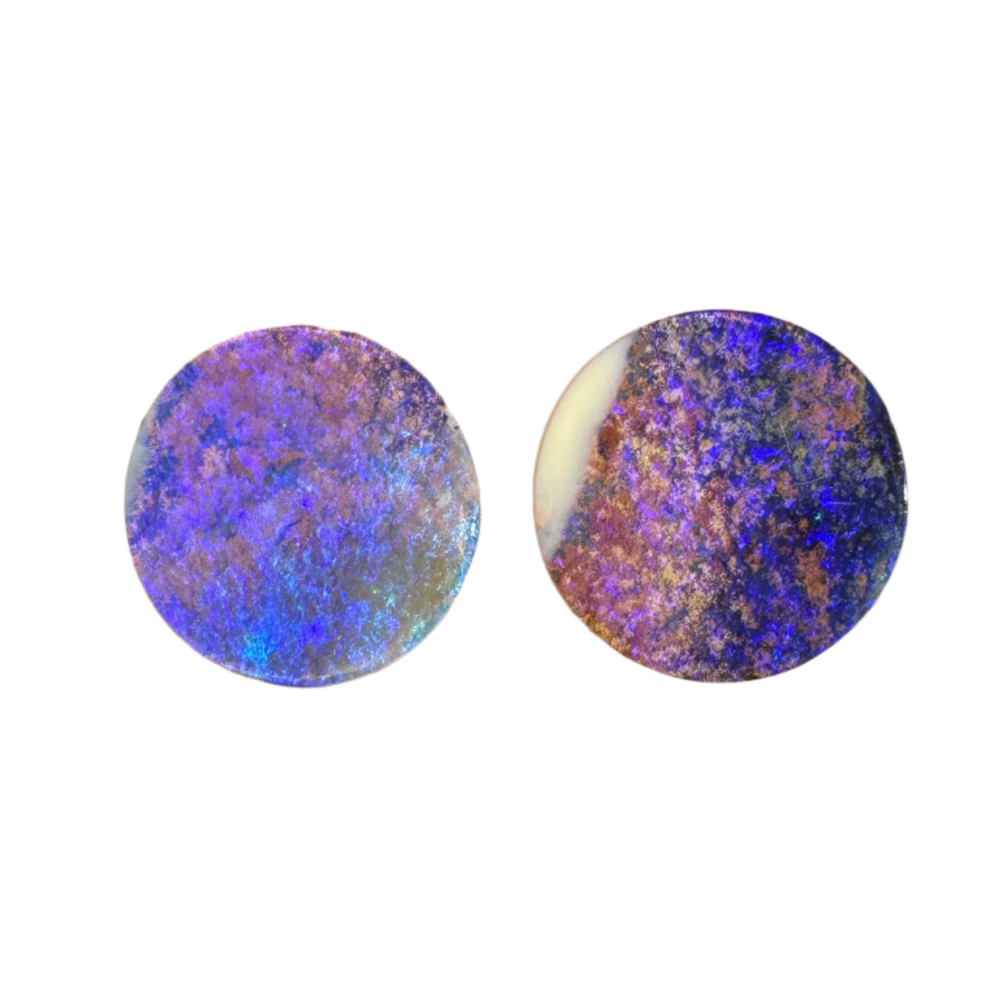 6.62 Ct round boulder opal pair