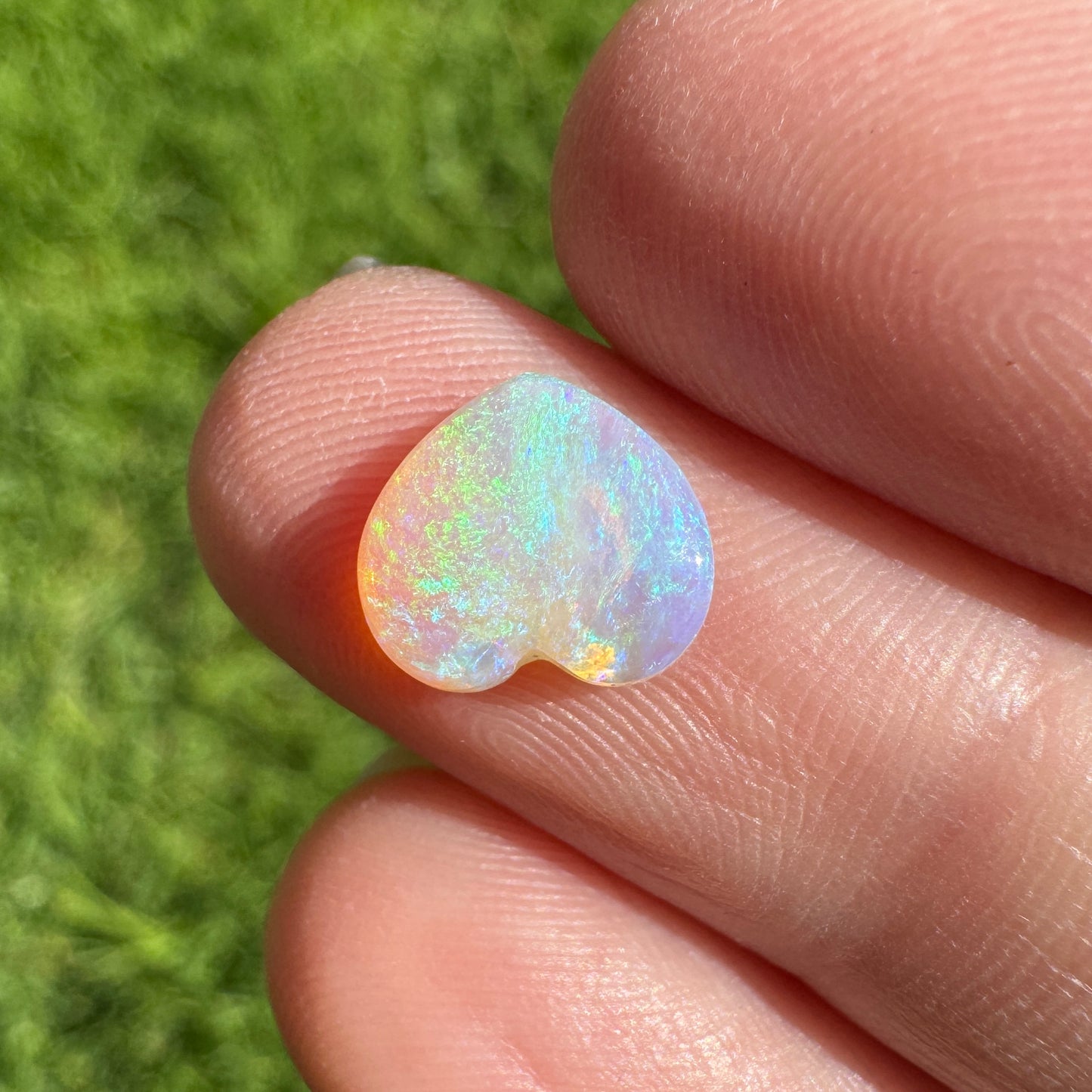 1.31 Ct small heart crystal opal