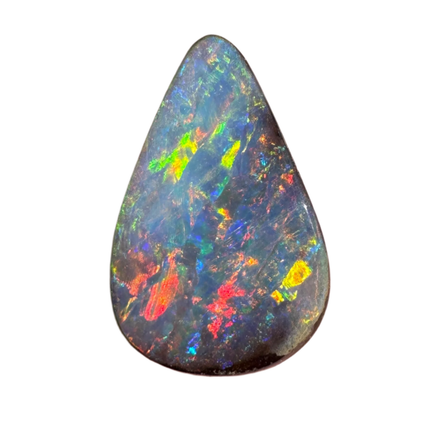 2.00 Ct rainbow teardrop boulder opal