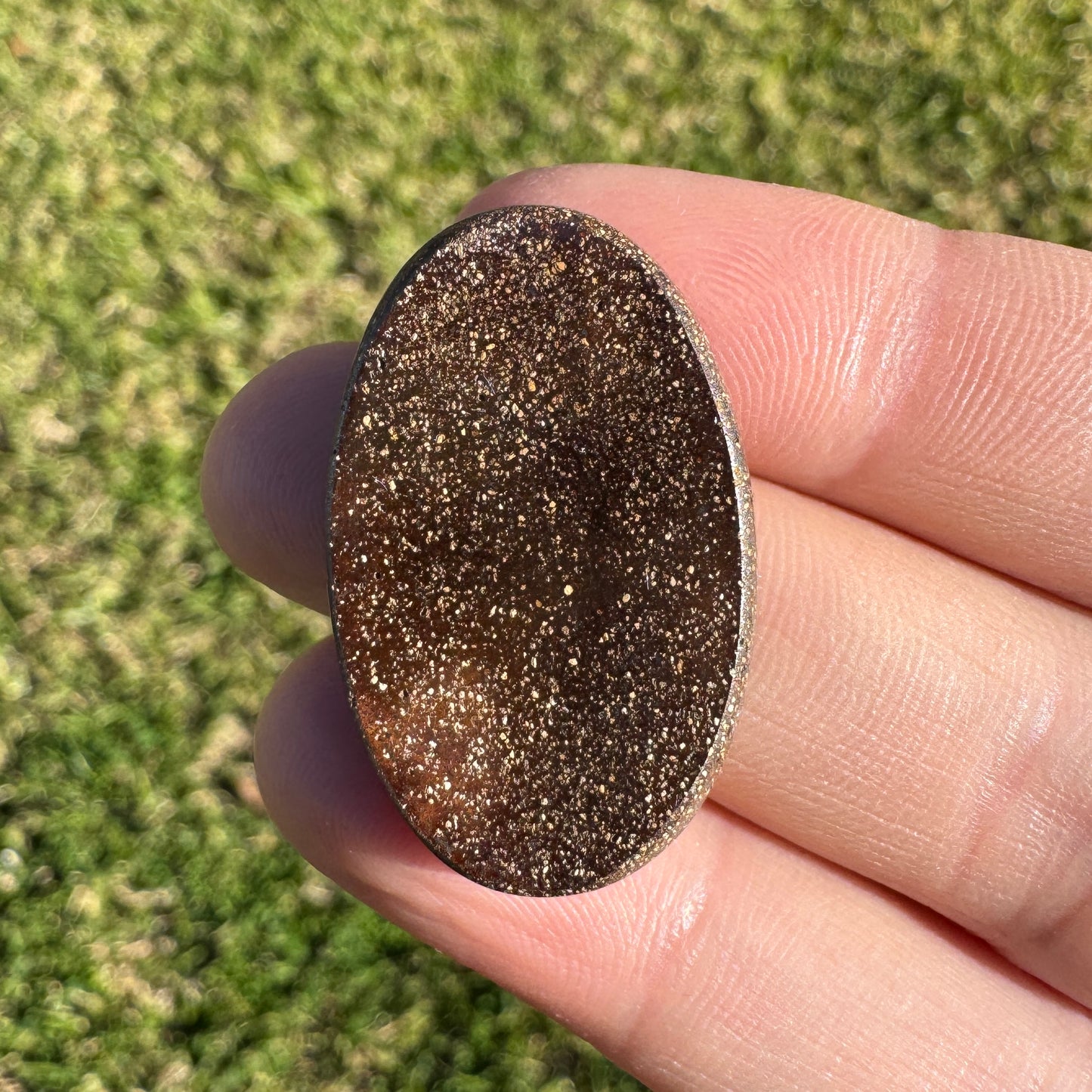 33.73 Ct large pink oval boulder opal