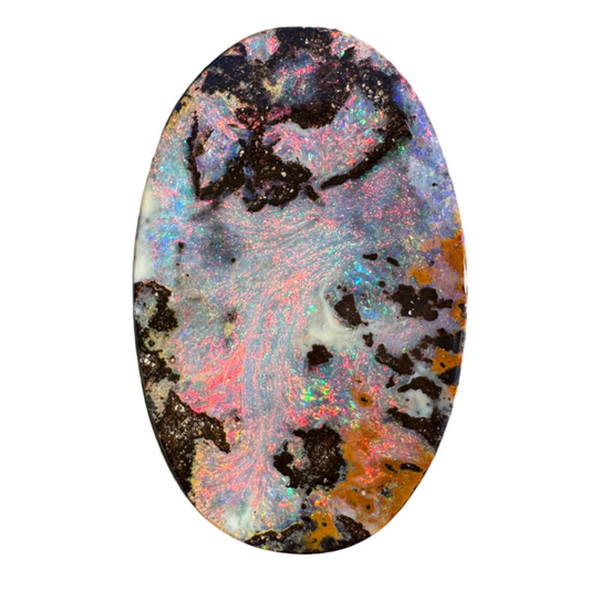 33.73 Ct large pink oval boulder opal