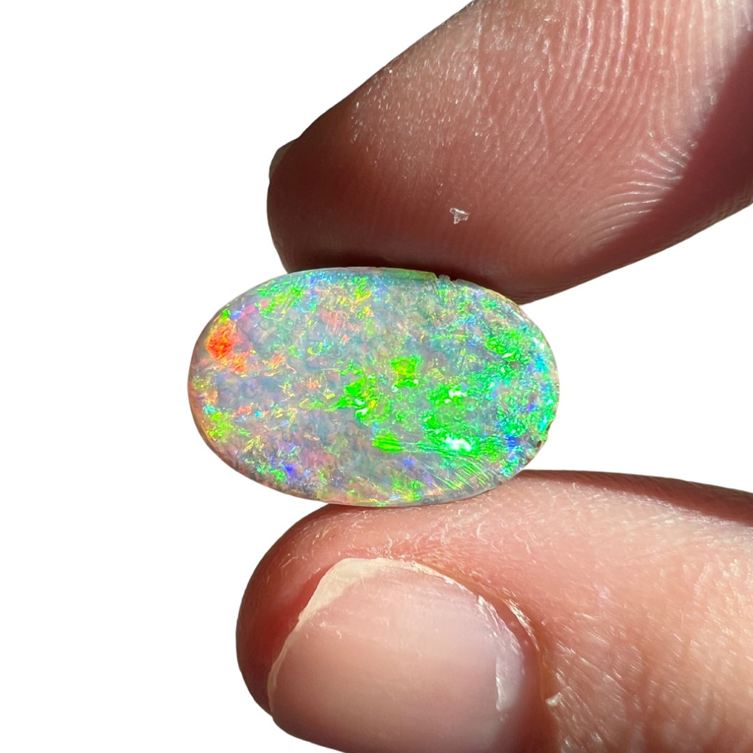 6.45 Ct bright rainbow boulder opal