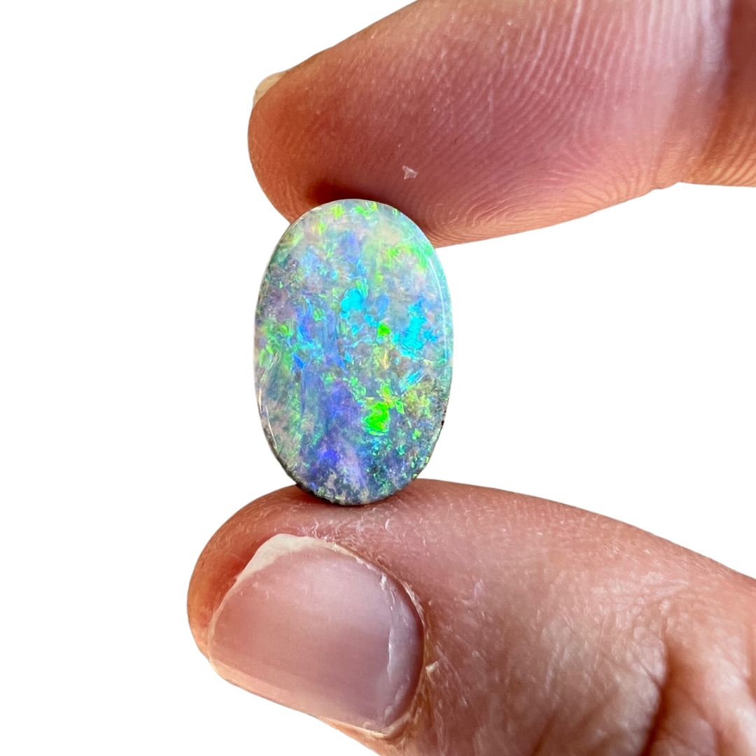 6.45 Ct bright rainbow boulder opal