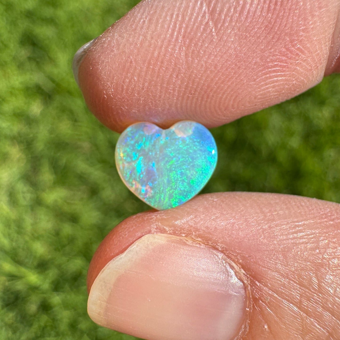 1.31 Ct small heart crystal opal
