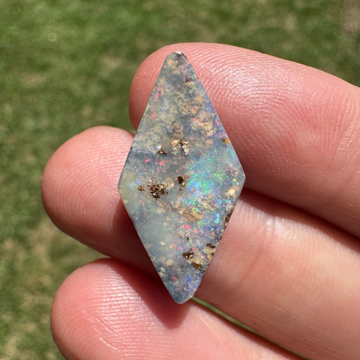 5.45 Ct diamond-shaped boulder opal