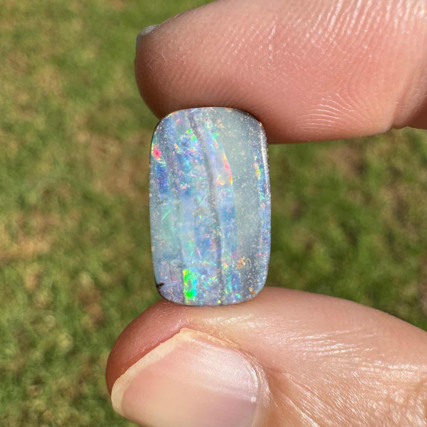 5.02 Ct rainbow stripe boulder opal