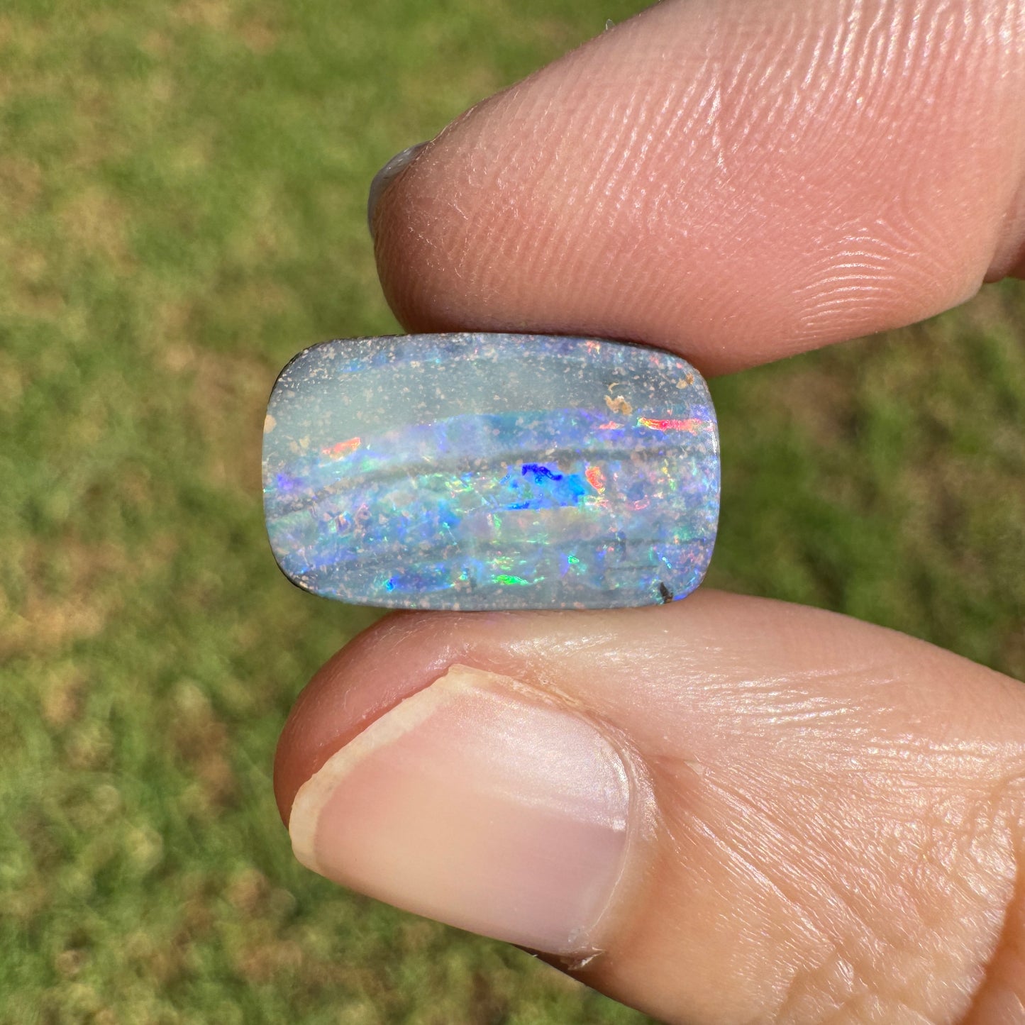 5.02 Ct rainbow stripe boulder opal