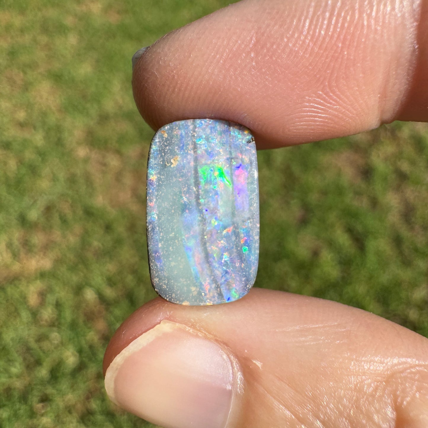 5.02 Ct rainbow stripe boulder opal