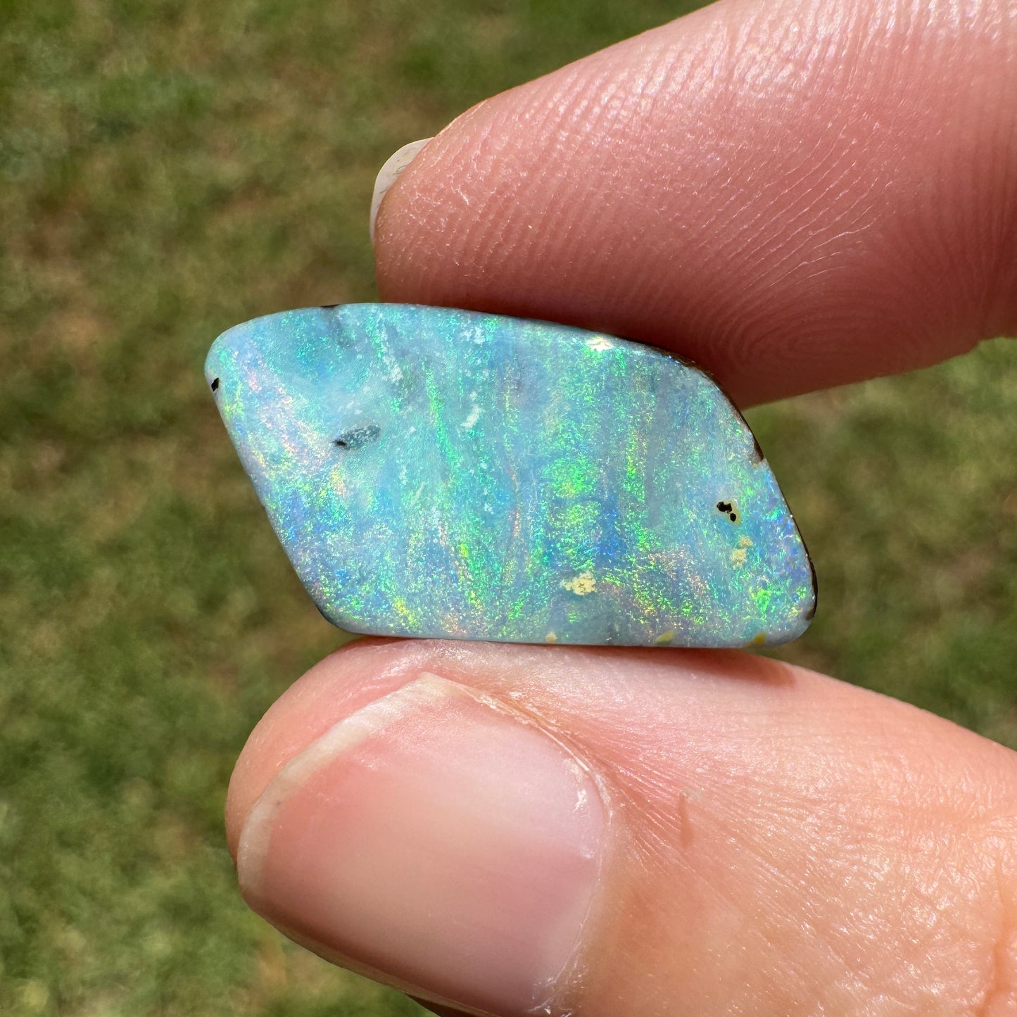 10.32 Ct pink and green boulder opal