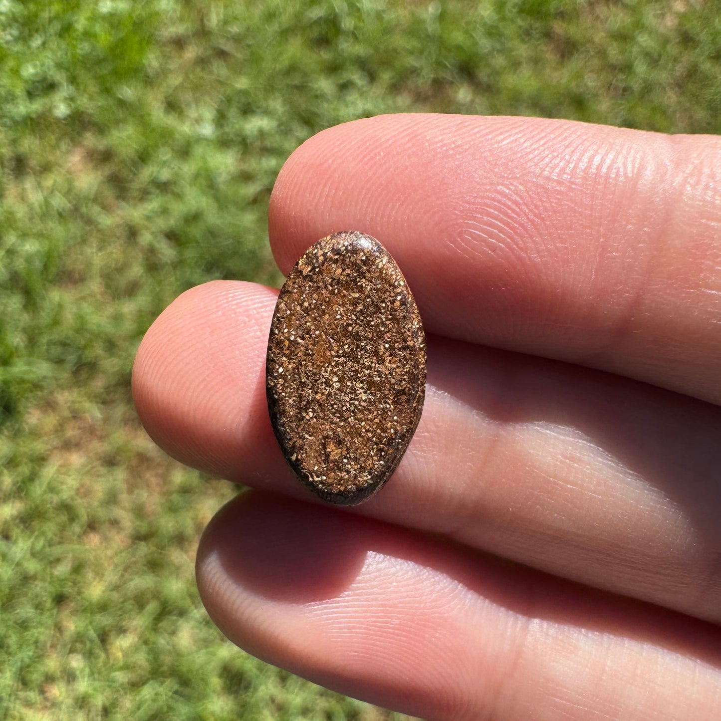 4.47 Ct striped oval boulder opal