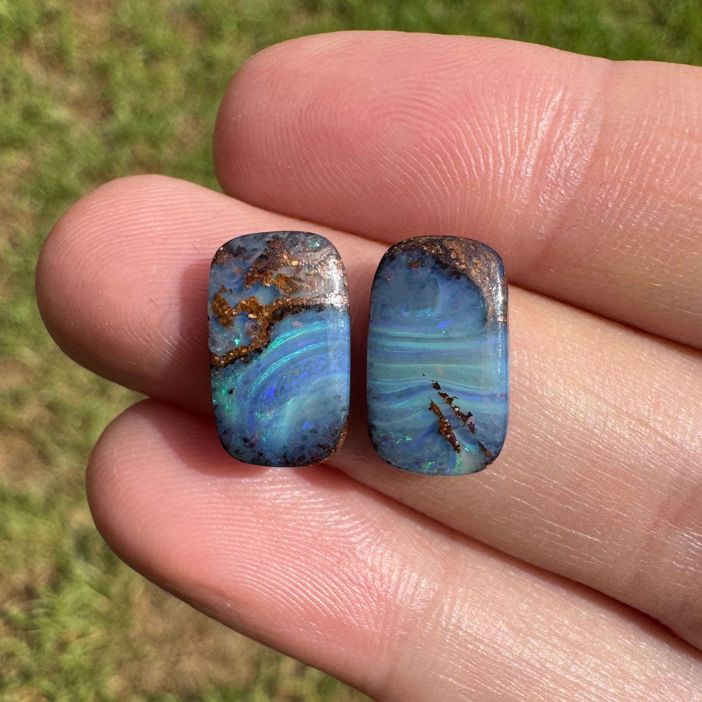 5.93 Ct boulder opal pair