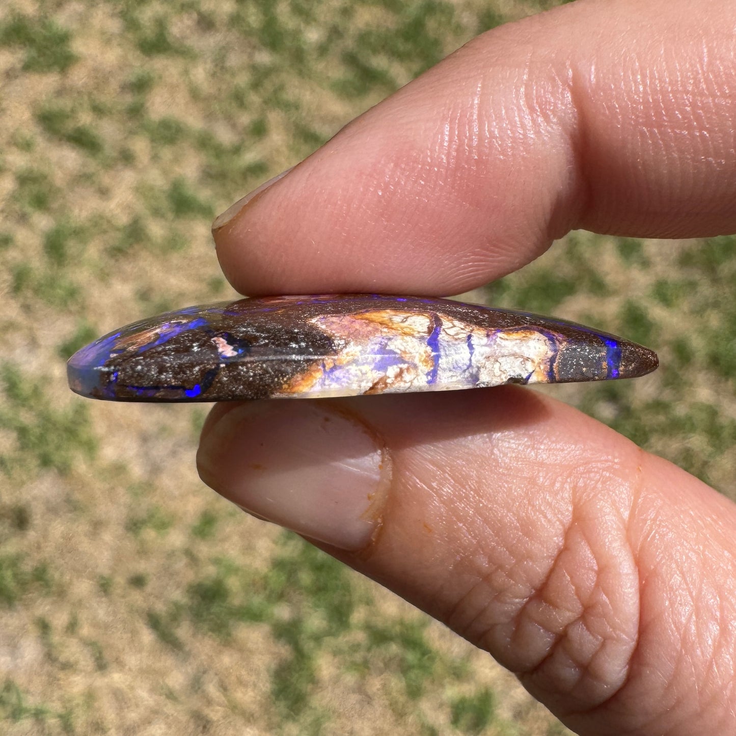 38.60 Ct large purple matrix heart opal
