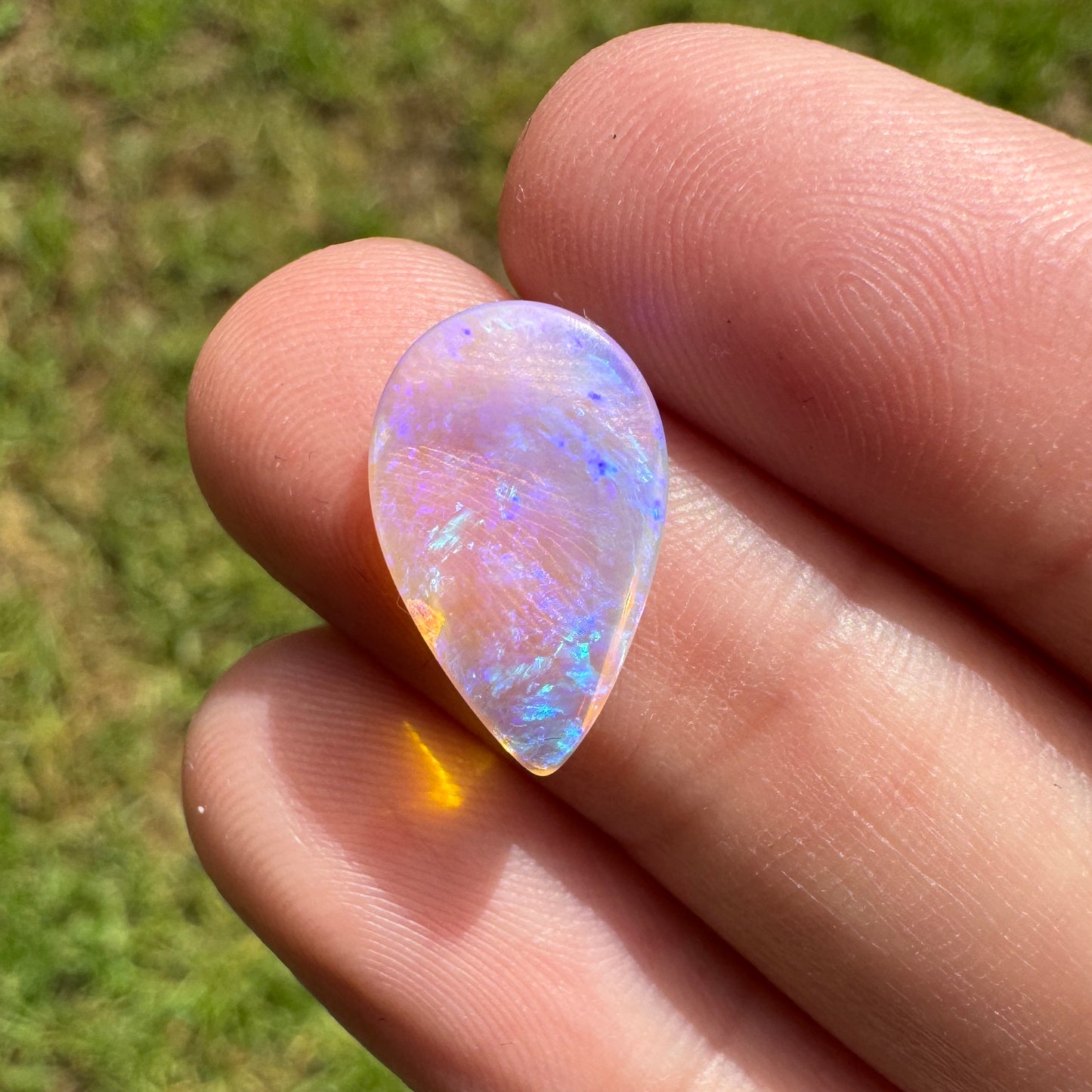 3.01 Ct teardrop crystal opal