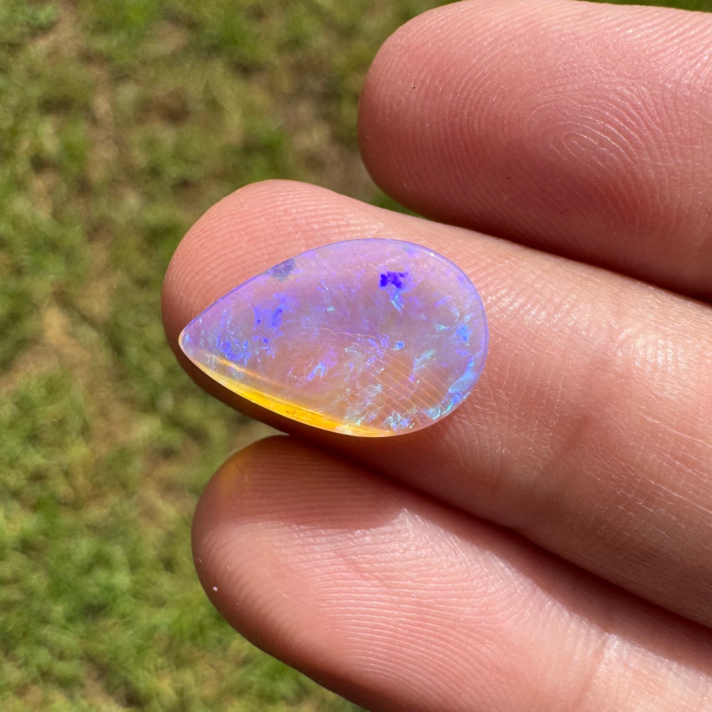 3.01 Ct teardrop crystal opal