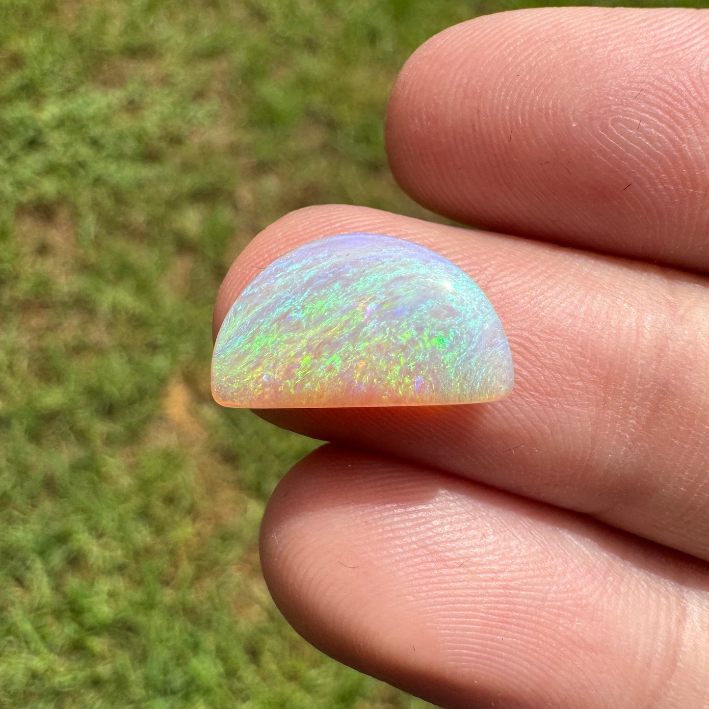 2.78 Ct half-circle crystal opal
