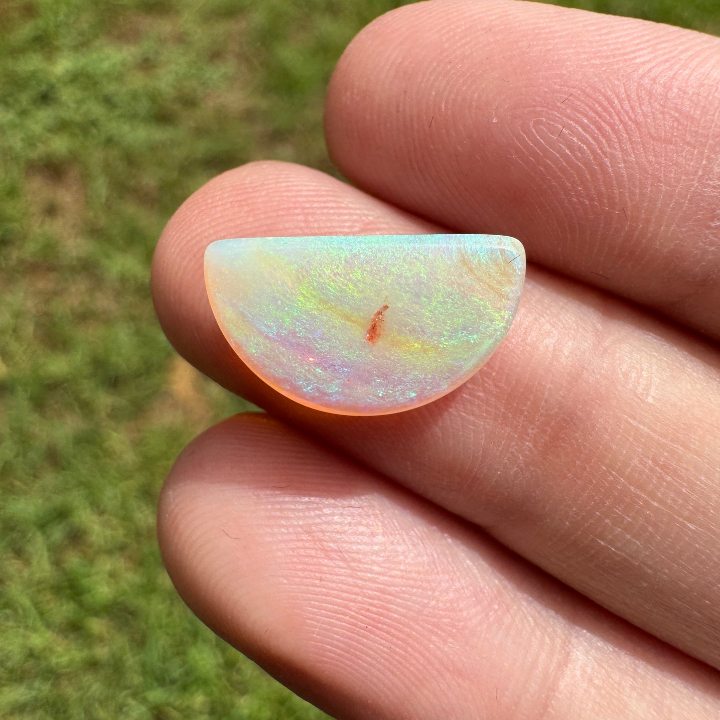 2.78 Ct half-circle crystal opal