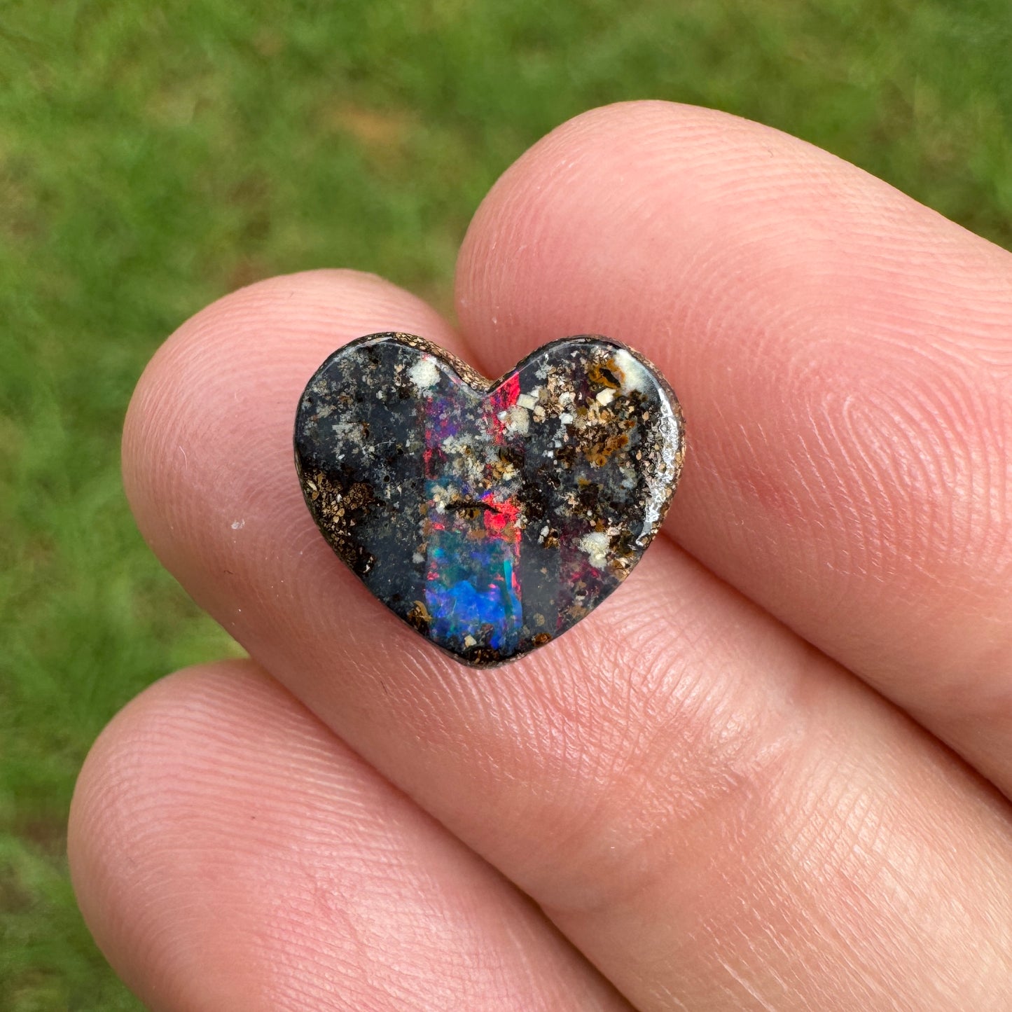2.46 Ct small heart boulder opal