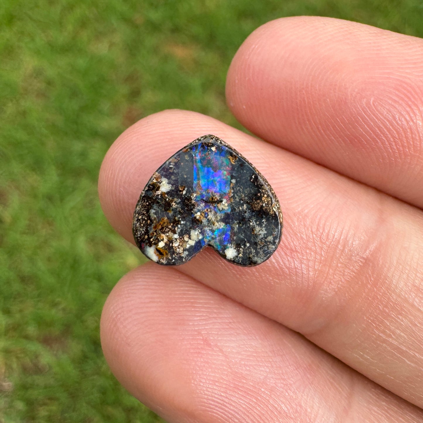 2.46 Ct small heart boulder opal