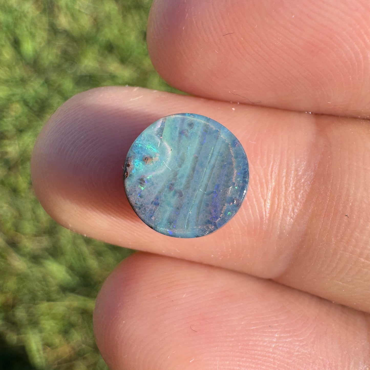 4.54 Ct circle boulder opal pair