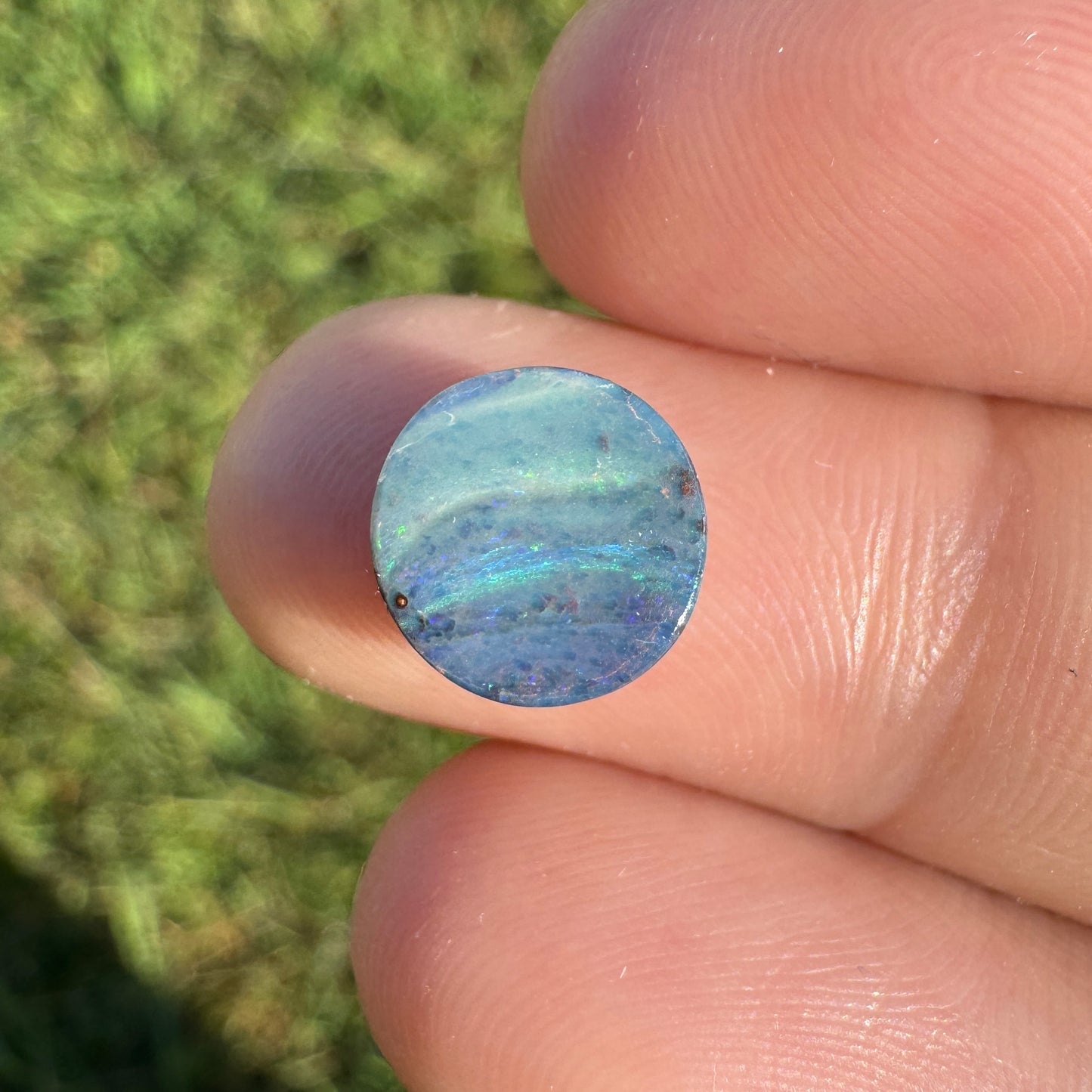 4.54 Ct circle boulder opal pair