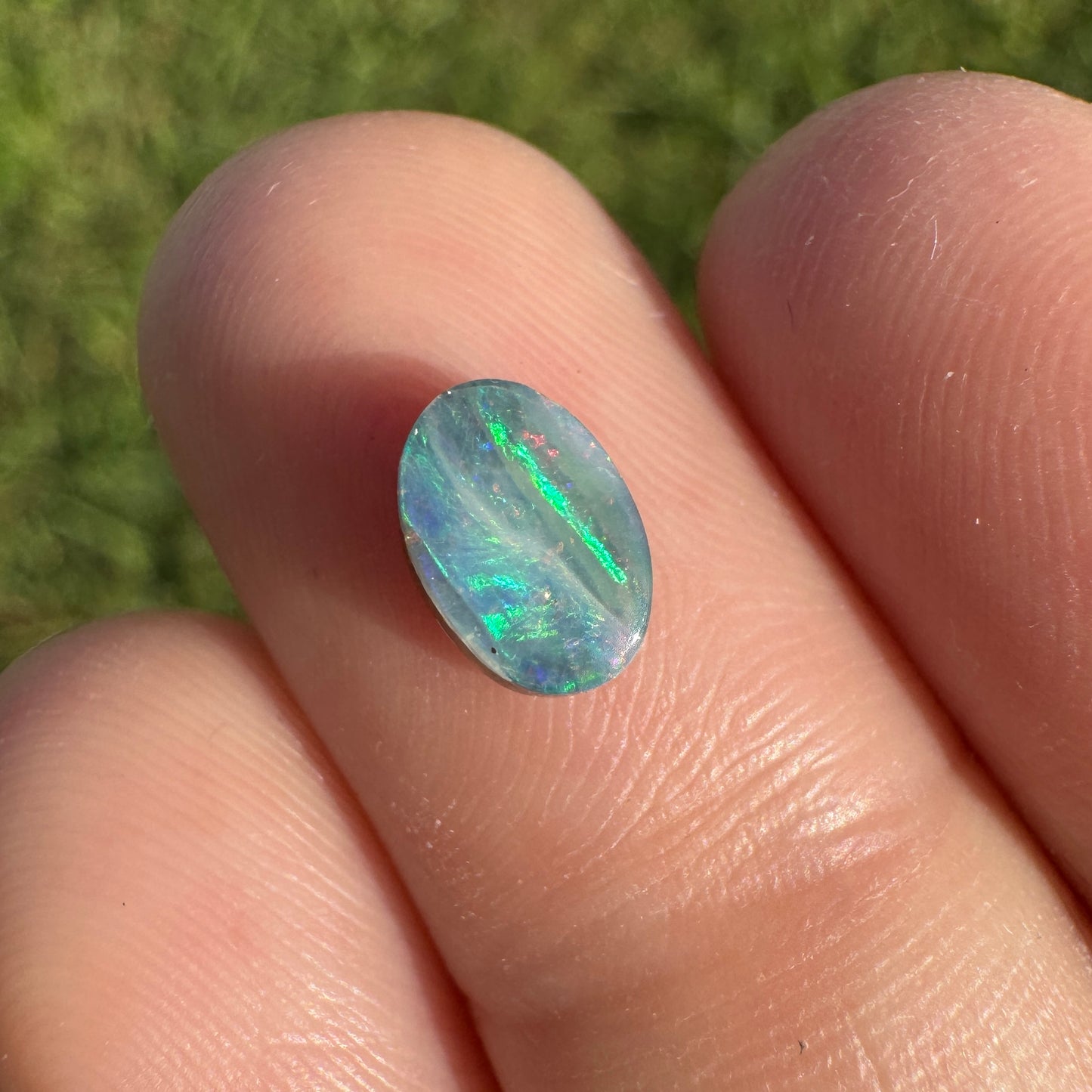 1.55 Ct extra small oval boulder opal pair