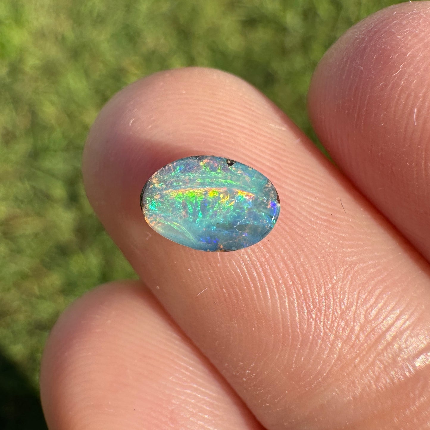 1.55 Ct extra small oval boulder opal pair