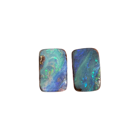 1.28 Ct extra small boulder opal pair