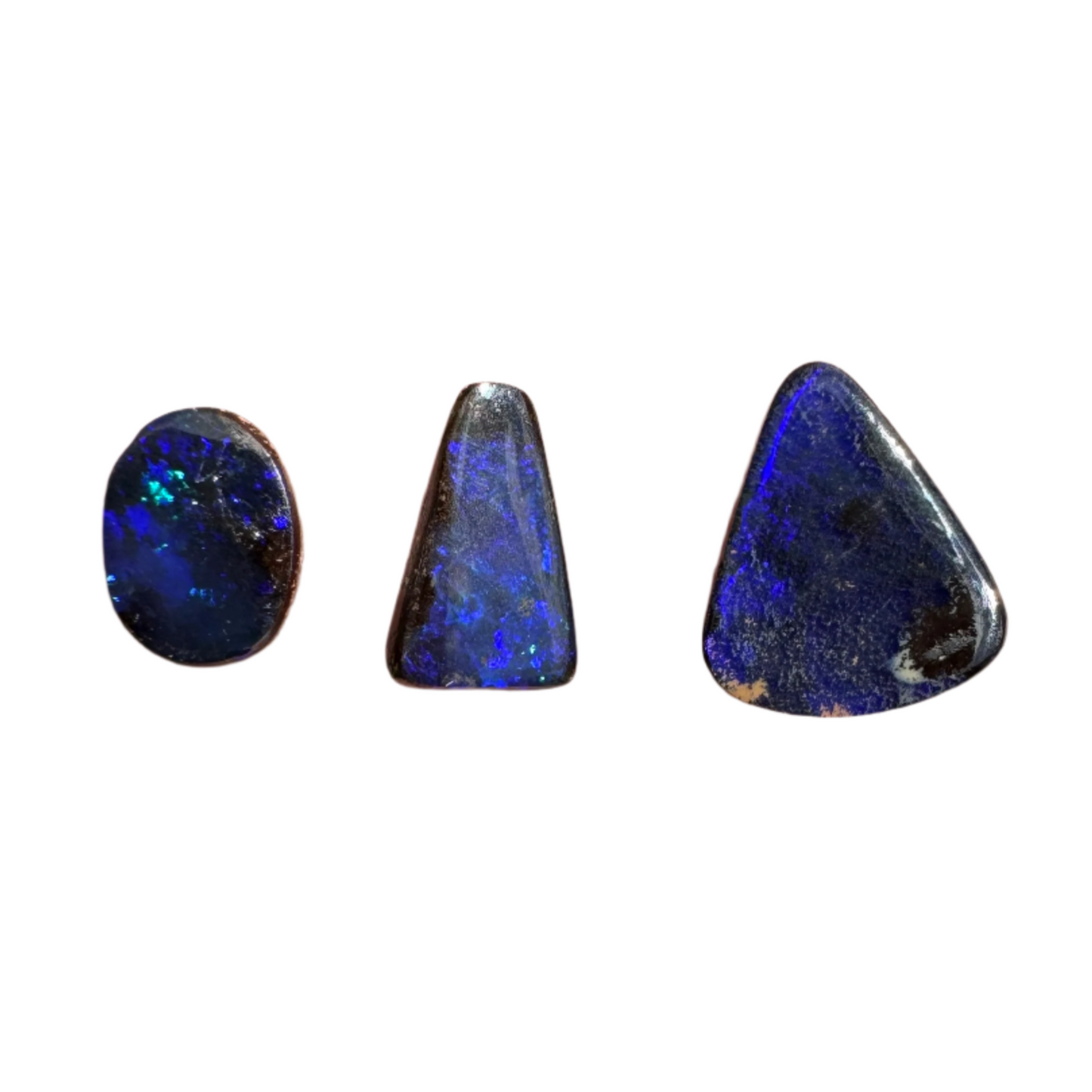 2.78 Ct three piece boulder opal set