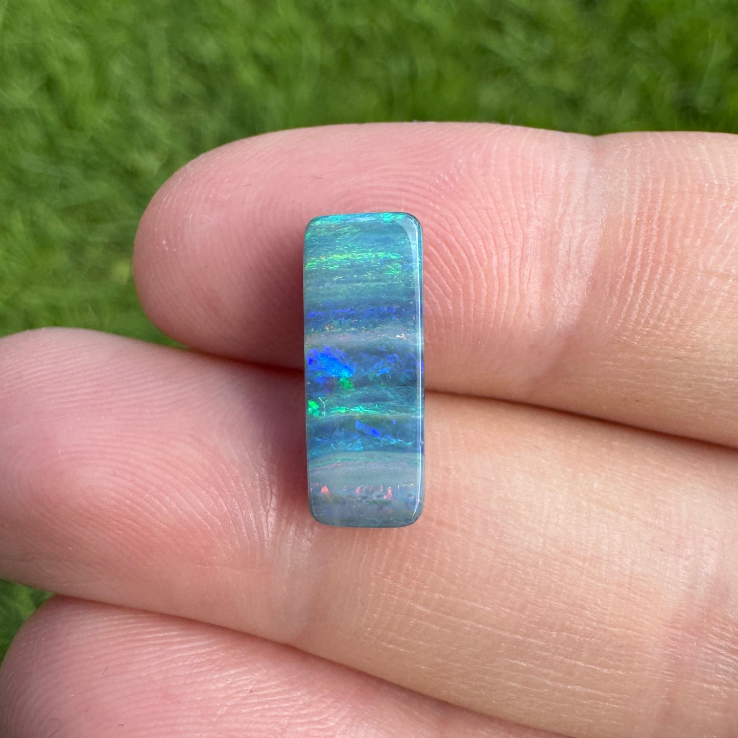 5.06 Ct rectangle boulder opal pair