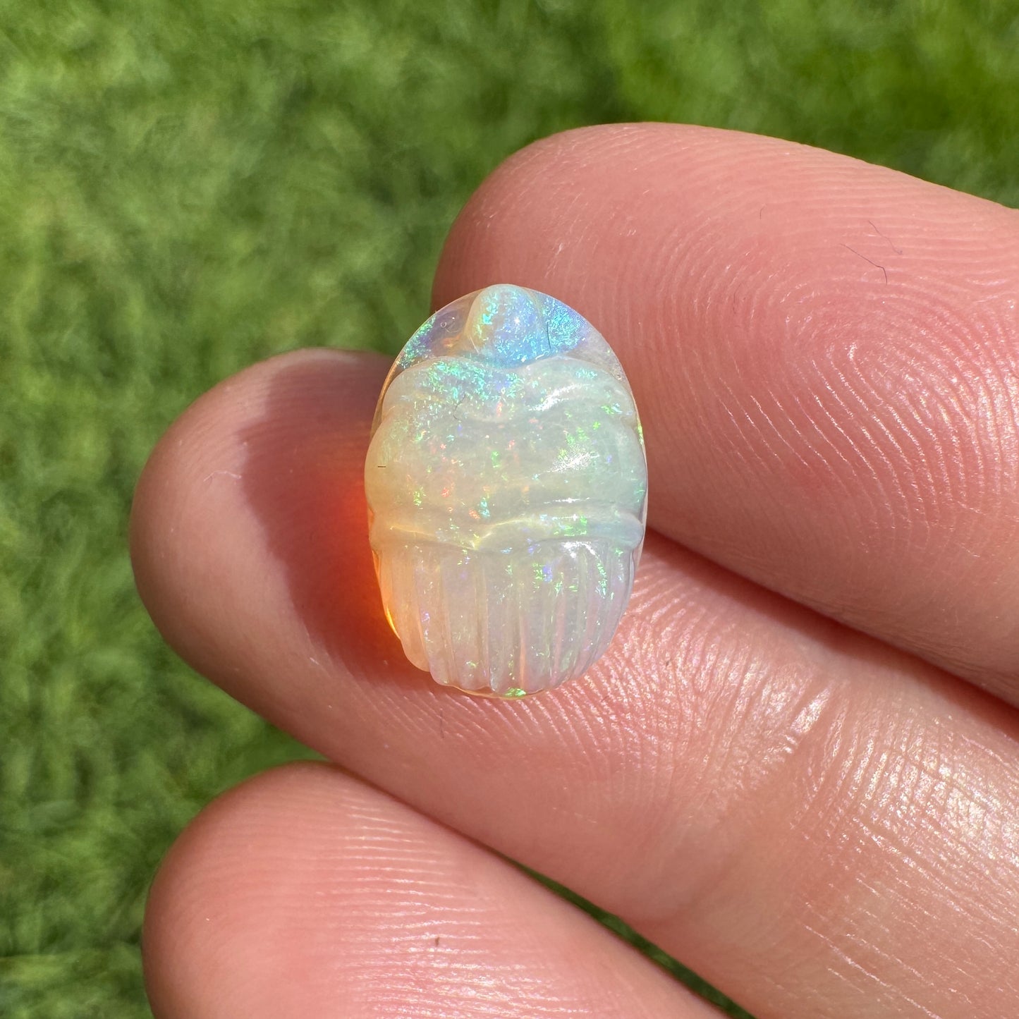 3.32 Ct carved scarab opal