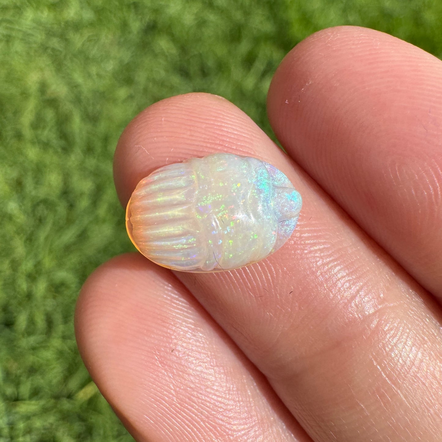 3.32 Ct carved scarab opal