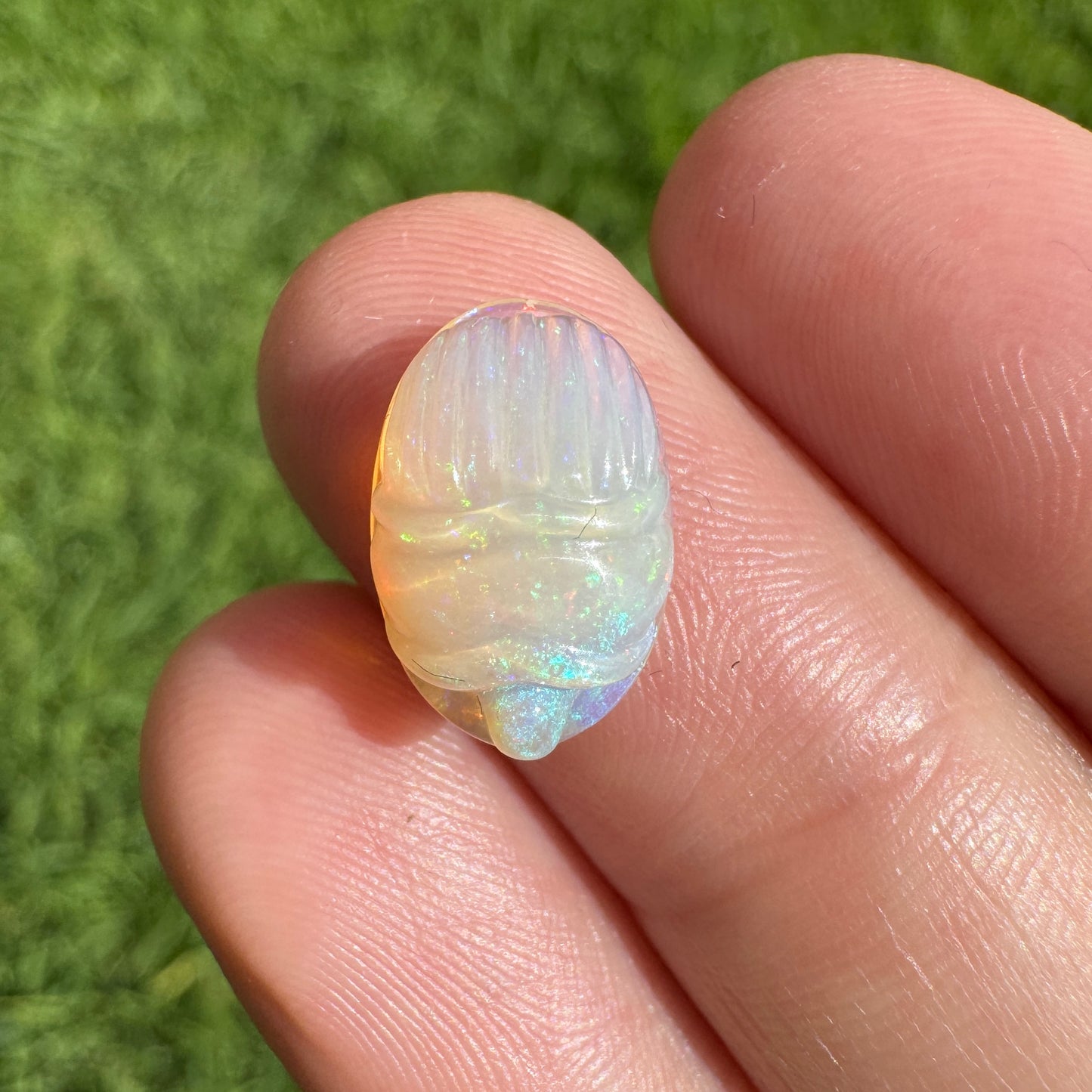 3.32 Ct carved scarab opal