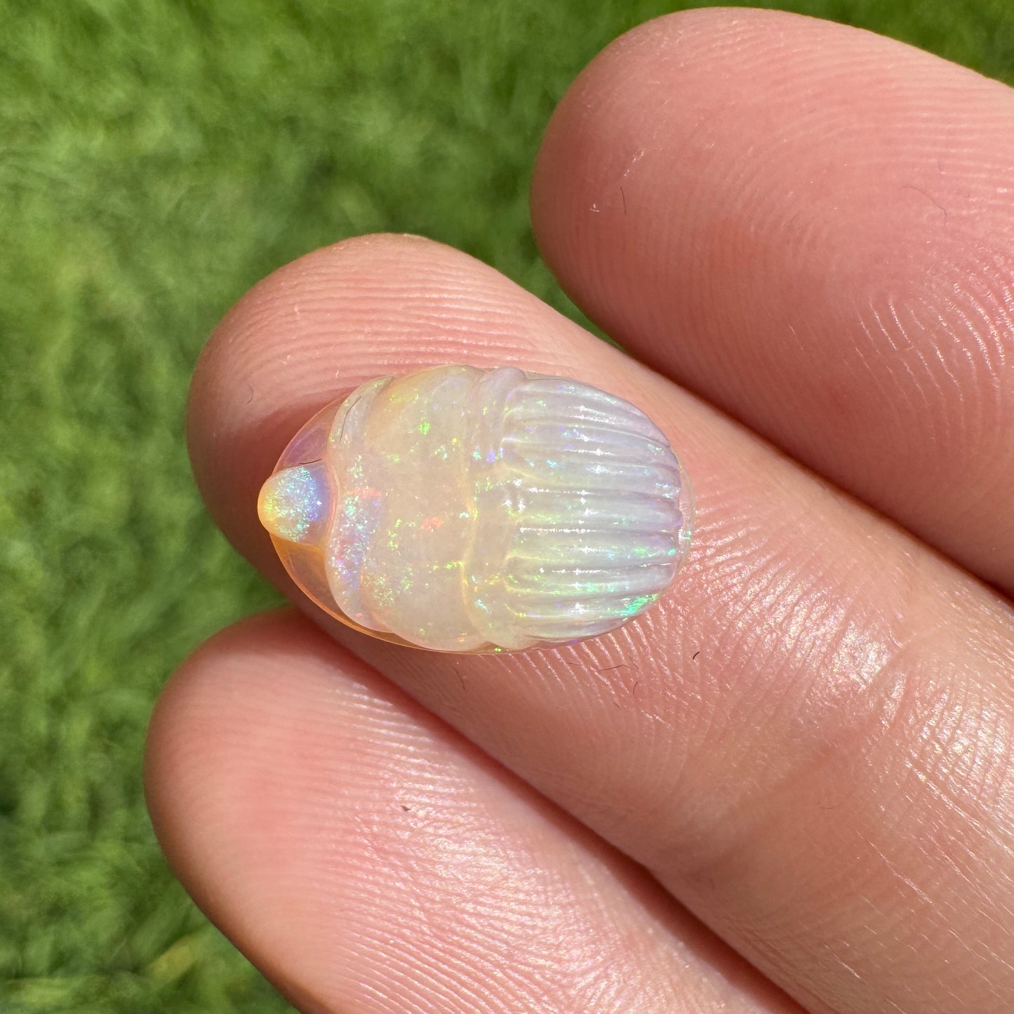 3.32 Ct carved scarab opal