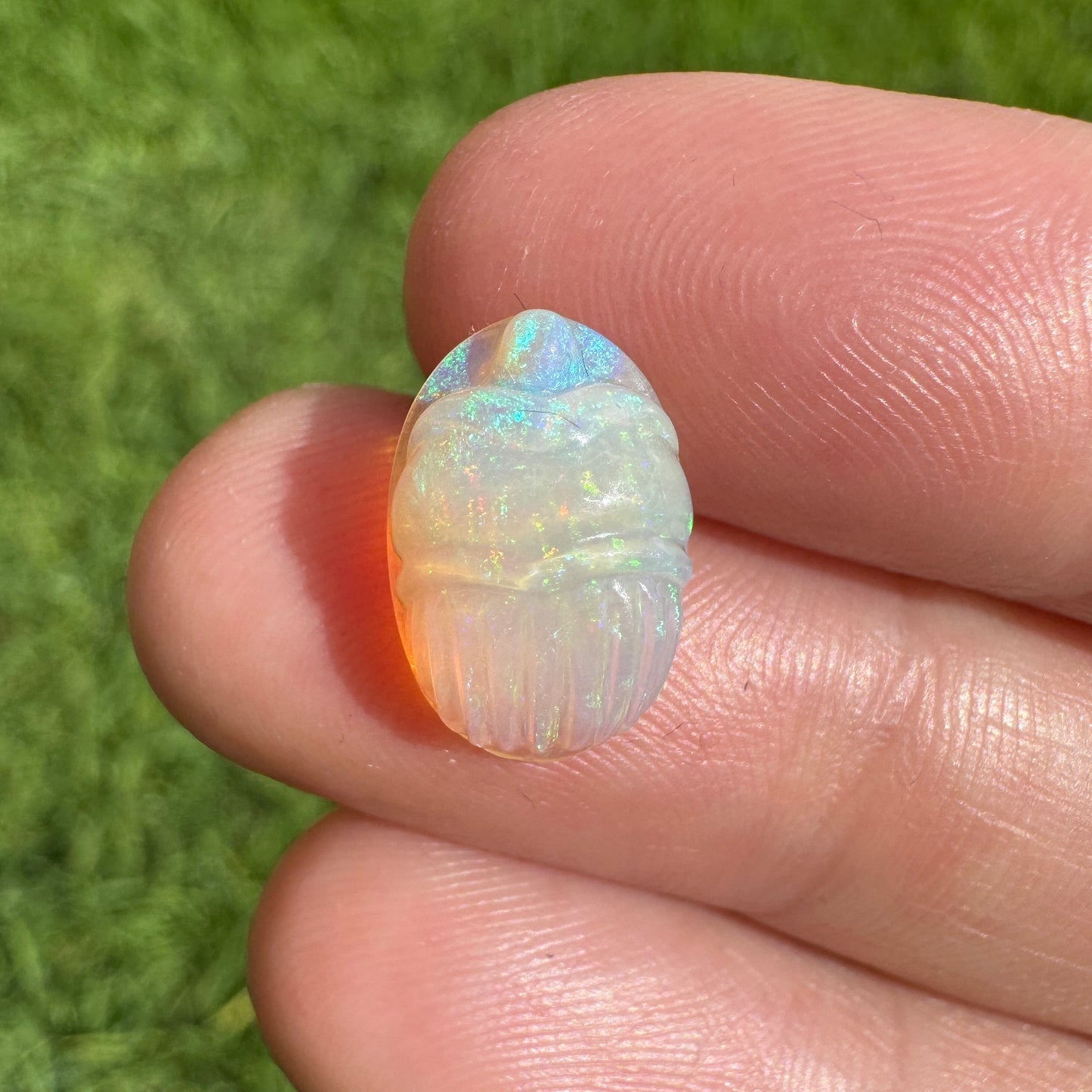 3.32 Ct carved scarab opal