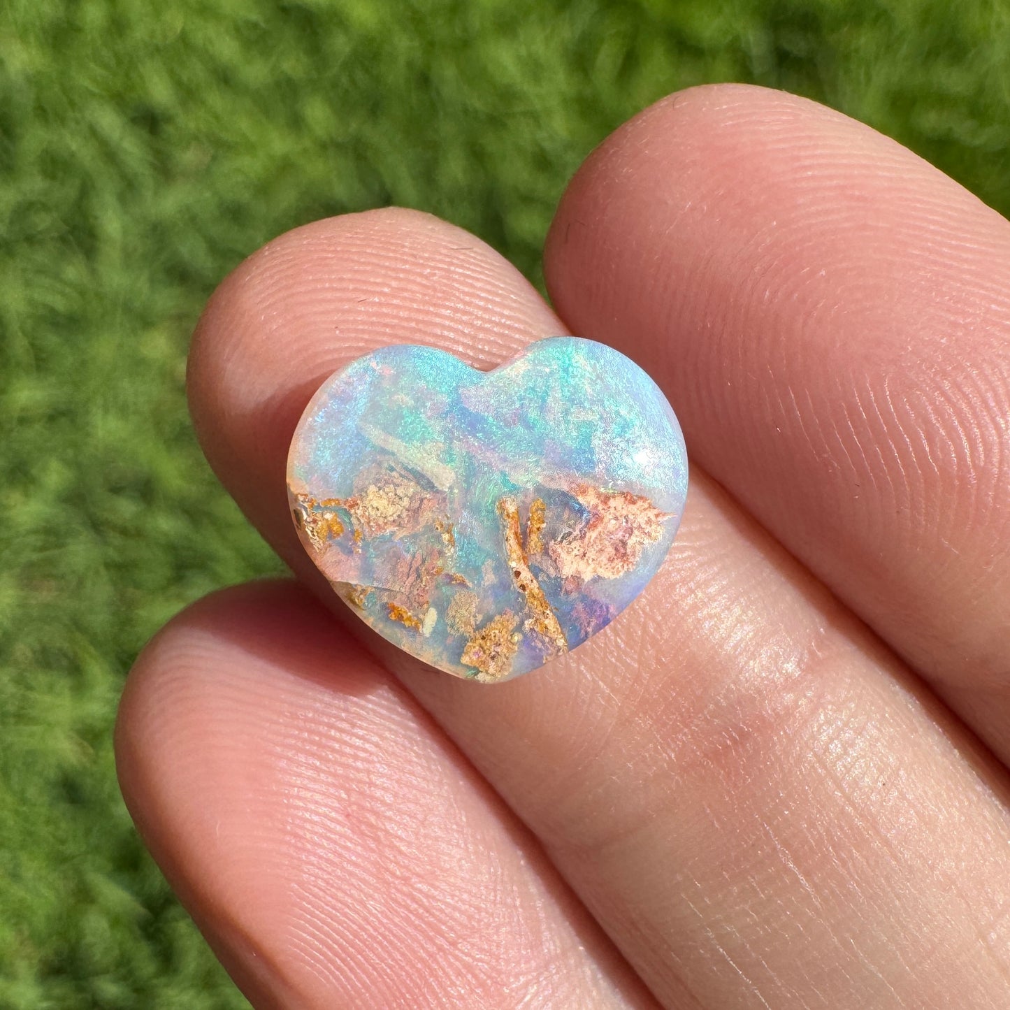 3.00 Ct wood replacement heart opal