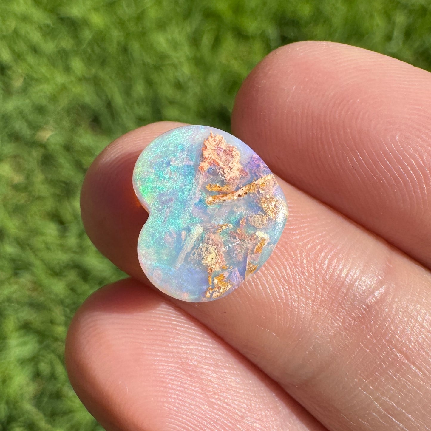 3.00 Ct wood replacement heart opal